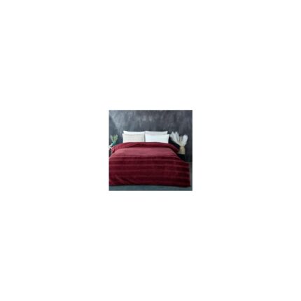 Mena Rise Yumuşak Tek Kişilik Battaniye 150X230 cm Kırmızı - Görsel 3