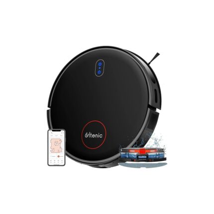 D6S Robot Vacuum Cleaner, Vibration Mopping, 3000PA Strong Suction, Super Slim, App Control, Ideal For Pet Hair, Hard Floors And Carpets