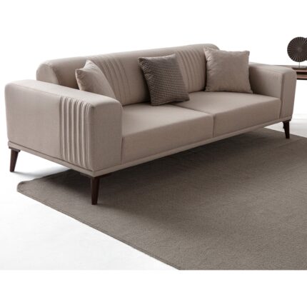 Edsy Home Regnar 3+3+1+1 Koltuk Takımı Sütlü Kahve - Görsel 2