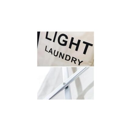 Misda Store Home 3 Bölmeli Katlanabilir Çamaşır Sepeti – Siyah, Beyaz ve Gri Renklerde, Dayanıklı ve Şık Tasarım, Makinede Yıkanabilir Kumaşlı, Alüminyum Gövdeli, 64X42X58 cm Boyutlarında - Görsel 3