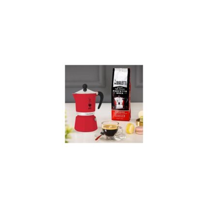 - Rainbow: 3 Cups Ocak Üstü Espresso Pişirici - 130ML - Kırmızı Renk - Alüminyum Gövde - Patentli Güvenlik Valfi - Tüm Ocak Türleri Için Uygundur (Indüksiyon Hariç) - Görsel 2
