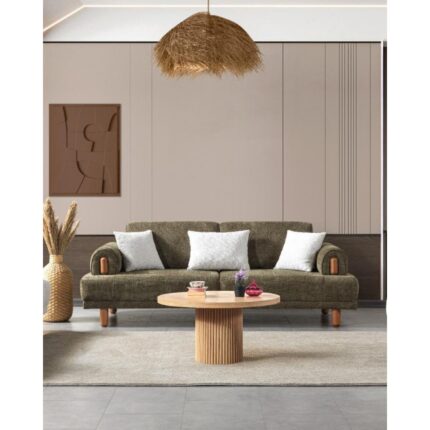 Velura Home & Living Salda Üçlü Kanepe & 3'lü Koltuk - Yeşil