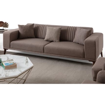Edsy Home Regnar 3+3 Koltuk Takımı Kahverengi - Görsel 2