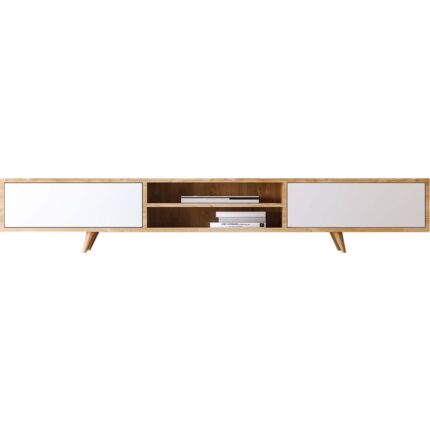 Storish Soft Tv Sehpası Beyaz / Meşe 170 Cm