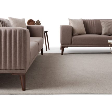 Edsy Home Regnar 3+3+1 Koltuk Takımı Kahverengi + Sütlü Kahve - Görsel 2