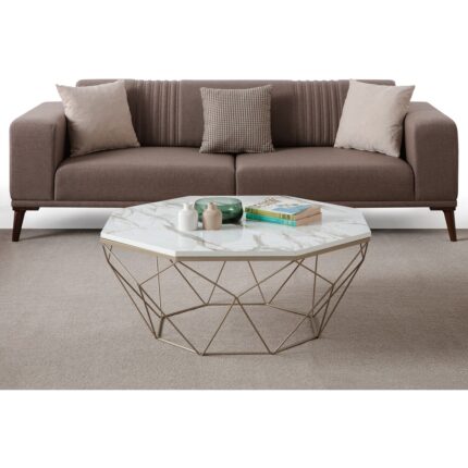 Edsy Home Regnar 3+3+1 Koltuk Takımı Kahverengi + Sütlü Kahve - Görsel 5