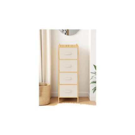Bambu 4 Çekmeceli Dolap Organizer Çok Amaçlı Düzenleyici Şifonyer DB-0014 - Görsel 3