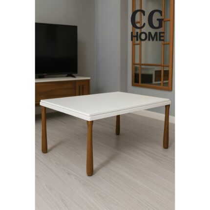 Cg Home Alvin Bohem Sehpa Orta Sehpa Ahşap Lake Boya - Görsel 4