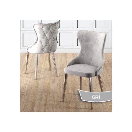 Canisa Galya Serisi Lak Panel 90X168 Sabit Beyaz Mermer Desen Mutfak Masa Takımı 6 Sandalye - Görsel 4