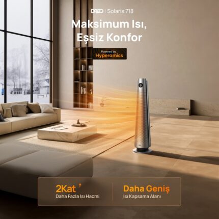 Dreo Solaris 718 Akıllı Elektrikli Isıtıcı – Sessiz Çalışma, Hızlı Isıtma, Enerji Tasarruflu Isı Kontrolü - Görsel 4