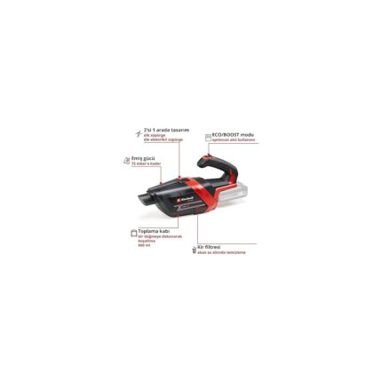 Akülü El Süpürgesi Te-Hv 18/06 Li-Solo Power X-Change (18V, 72 Mbar Emiş Gücü, Dar Alan Başlığı, Döşeme Başlığı, Zemin Başlığı, 0,6 L Toz Haznesi Dahil, Akü Dahil Değildir) - 2347190 - Görsel 3