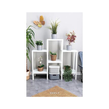 Akdeniz Home 1108 Ombeg 6 Katlı Modüler Raf – Beyaz Çok Amaçlı Düzenleyici