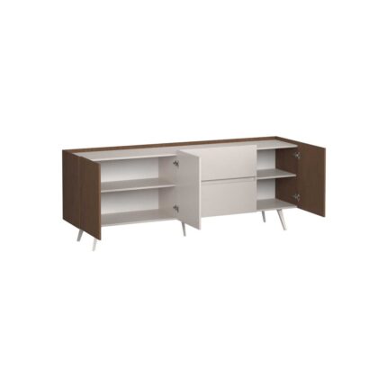 Adore Mobilya Milano 3 Kapaklı 2 Çekmeceli Konsol Vizon-Zebra 210X80X44 cm - Görsel 5