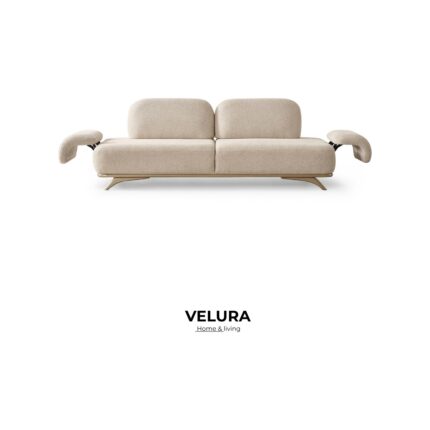 Velura Home & Living Nesta Sırt Mekanizmalı Üçlü Kanepe & 3'lü Koltuk - Krem - Görsel 4