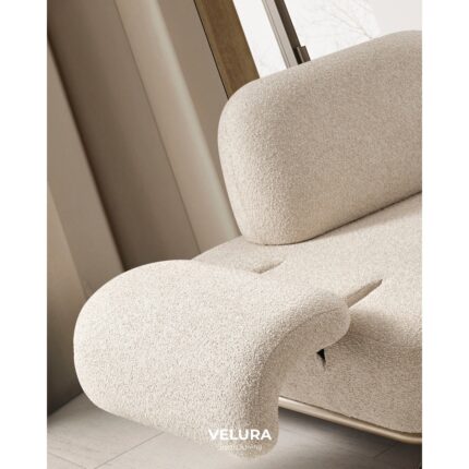 Velura Home & Living Nesta Sırt Mekanizmalı Üçlü Kanepe & 3'lü Koltuk - Krem - Görsel 5