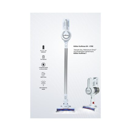 Kühler Homart KH-V300 Turbo Fırçalı Dikey Kablosuz Şarjlı Süpürge
