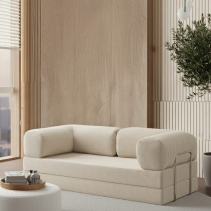 EVS Home 100X200 Kanepe: Yıkanabilir Fitilli Kadife Kumaş 50 Dns Bondex Sünger Koltuk Çok Amaçlı Aktivite Relax Koltuk - Görsel 2