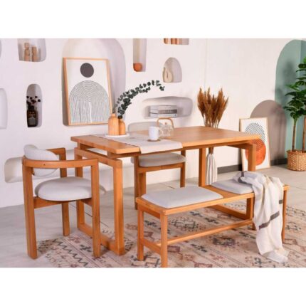Storish Cheri Ahşap Masası 140 cm Meşe