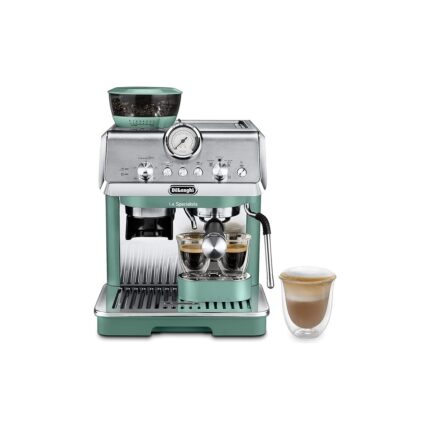 De'longhi Barista Pro Menta | 15 Bar Basınçlı Entegre Öğütücülü Yarı Otomatik Espresso Makinesi | Profesyonel Manometre & Tıraşlama Aracı
