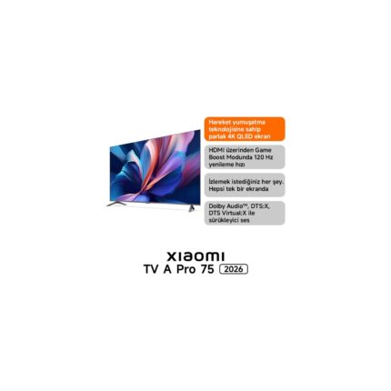 Xiaomi  A Pro 75 2026 - 4K Ultra HD Google Smart Uydu Alıcılı QLED TV - Görsel 2