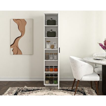 Saten Home Tek Kapaklı 5 Raflı Ultra Çok Amaçlı Mutfak Banyo Kiler Dolabı - Görsel 3