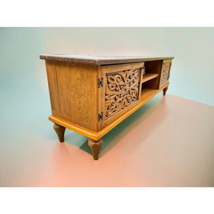 Boz Yapı Dekorasyon Woodshape %100 Doğal Ahşap Tv Ünitesi 119*35*44 - Görsel 3