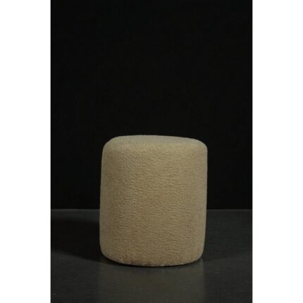 Co Art Home Class Yumuşak Teddy Peluş Kumaş Silindir Bench Puf Makyaj Masası Pufu Tabure - Görsel 4