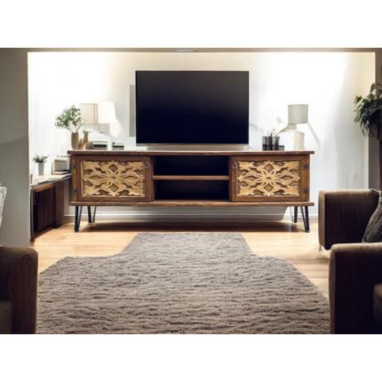 Boz Yapı Dekorasyon WoodNEW %100 Doğal Ahşap Tv Ünitesi