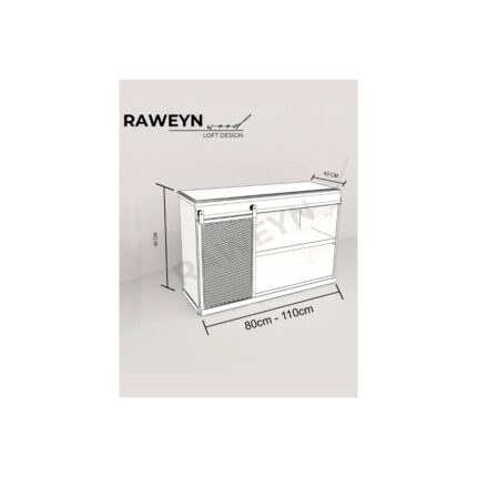 Raweyn Genus Doğal Ahşap Sürgülü Konsol 80CM - Görsel 4