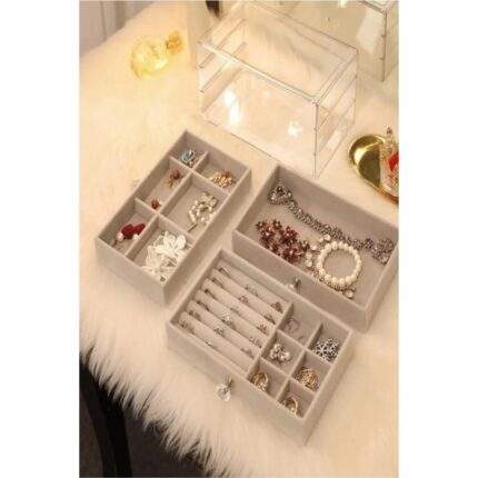 Aspata Store Buğz House By House Üç Katlı Çekmeceli Takı Kozmetik Organizer - Görsel 3