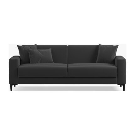 Enza Home Briza Plus Kadife Dokulu, 3'lü Yataklı Koltuk - Koyu Haki/antrasit - Görsel 3