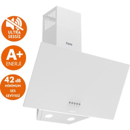 Ferre ve AFM TECH MARKALI / SESSİZ  Beyaz Cam Turbolu Ankastre Set ( D087-SA + FM2201 + FM7701 ) - Görsel 2