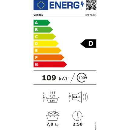 Vestel  Km 76301 7 kg Kurutma Makinesi - Görsel 4