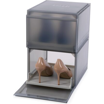 Mena Rise Shoecase Premium Ayakkabı ve Spor Ayakkabı Saklama Kutusu Düzenleyici, Kaydırmalı Ayakkabı Tepsisi, 2'li Paket