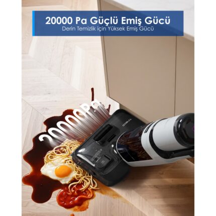 Tineco Floor One I5 Stretch Plus Kablosuz Islak Kuru Süpürge, Zemin Temizleyici Paspas, 20KPA Güçlü Emiş, Hyperstretch 180° Yatırılabilir Tasarım, Anti-Tangle Saç Dolaşma Önleyici - Görsel 2