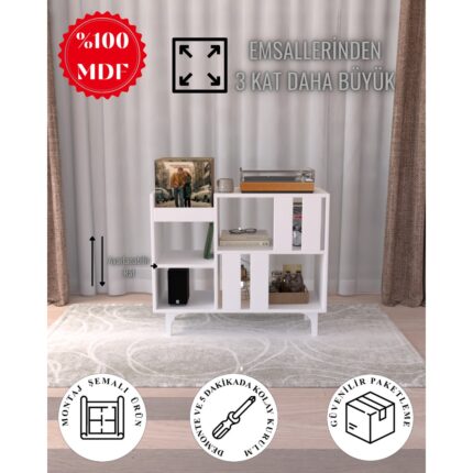 Lemvora Home Dekoratif Büyük Pikap Dolabı | %100 Mdf