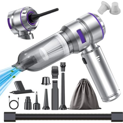 Azurtech Araba Süpürgesi Yüksek Güç - 22000PA Taşınabilir Araba Vakumları 4'ü 1 Arada Basınçlı Hava Duster & Hava Üfleyici & Pompa Elle Tutulan Vakum Arabalar Için Fırçasız Motorlu Akülü Ev Ofis