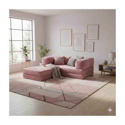 Dechome Modern Fitilli Kadife | Köşe Koltuk | 1800X180 Köşe Takımı | Modüler Köşe Takımı | Yataklı L Koltuk | Fitilli Kadife