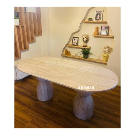 Adomar Marble Kum Saati Yemek Masası - Görsel 5