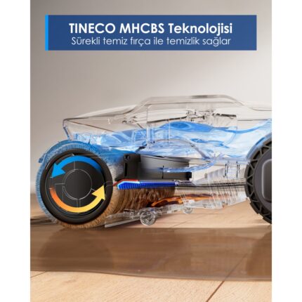 Tineco Floor One S9 Artist Steam Kablosuz Buharlı Akıllı Islak Kuru Süpürge, Zemin Temizleyici Paspas, 140°C Yüksek Isılı Hypersteam Buhar Teknolojisi,  22KPA Güçlü Emiş, iloop Akıllı Emiş - Görsel 3
