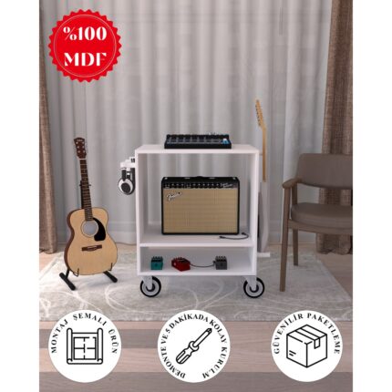 Lemvora Home Fonksiyonel Dekoratif Gitar Dolabı | %100 Mdf