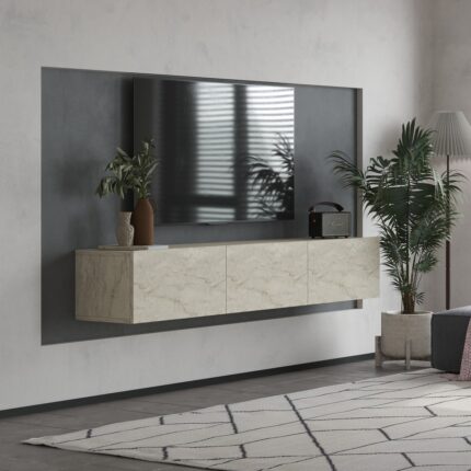Mert Sert Mobilya Alfa 180CM Tv Sehpası Duvara Monte - Görsel 3