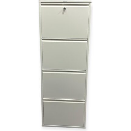 Liccia Metal Ayakkabılık 4 Lü Beyaz Kilitli Model - Görsel 2
