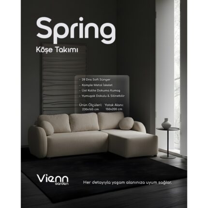 Vienn Spring Yataklı L Köşe