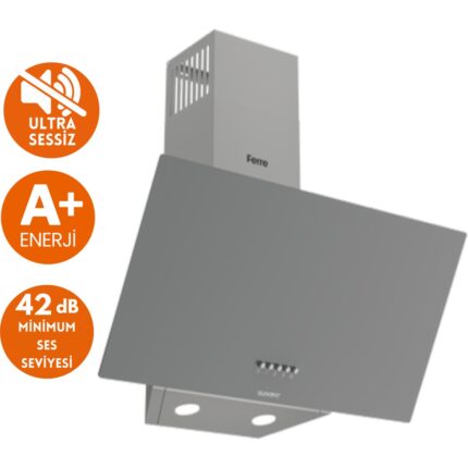 Ferre ve AFM Tech Markalı/SilentART GOE Sessiz  Antrasit-Gri Ankastre Set (D088-SA +FM2210 +FM7710) - Görsel 2