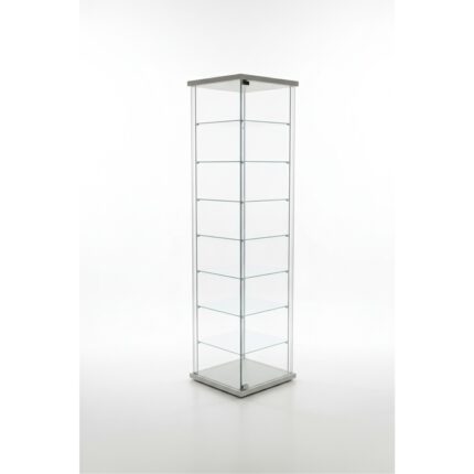 Artinokshome 7 RAFLI  SADE CAM VİTRİN BEYAZ (Gümüşlük, Büfe, Koleksiyon, Sunu, Sergi, Kitaplık) - Görsel 3