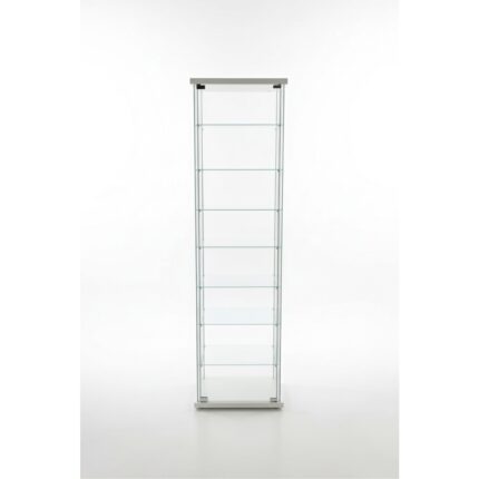 Artinokshome 7 RAFLI  SADE CAM VİTRİN BEYAZ (Gümüşlük, Büfe, Koleksiyon, Sunu, Sergi, Kitaplık) - Görsel 4