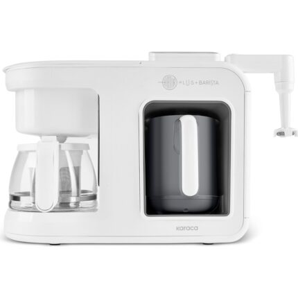 Karaca Hatır Plus Barista 6 In 1 Latte Cappuccino ve Közde Türk Kahve Makinesi Matte White