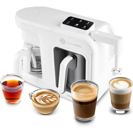 Karaca Hatır Plus Barista 6 In 1 Latte Cappuccino ve Közde Türk Kahve Makinesi Matte White - Görsel 2