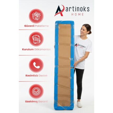 Artinoks Home 7 RAFLI KİLİTLİ CAM VİTRİN BEYAZ (Gümüşlük, Büfe, Koleksiyon, Sunu, Sergi, Kitaplık)